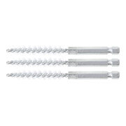 Brosse plate Nylon 9 mm 6,3 mm (1/4") 3 pièces BGS-1