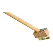 Brosse pour joints et mauvaises herbes avec poils en acier et manche long
