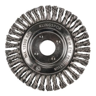 Brosse pour pipelines dentée Klingspor, nombre de rangées 1, 0,5 acier