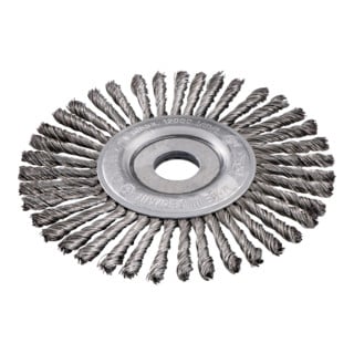 Brosse ronde 125x0,5x6 /22,23 mm, acier, torsadé metabo