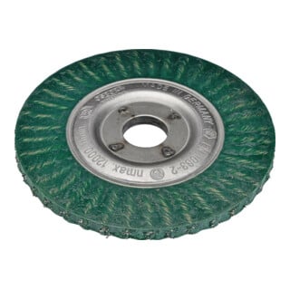 Brosse ronde D.125mm épaisseur fil 0,50mm fil acier 6mm