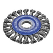 Brosse ronde Osborn D125x13, alésage 22,2 mm, fil d'acier noué 0,50 mm T28 bleu