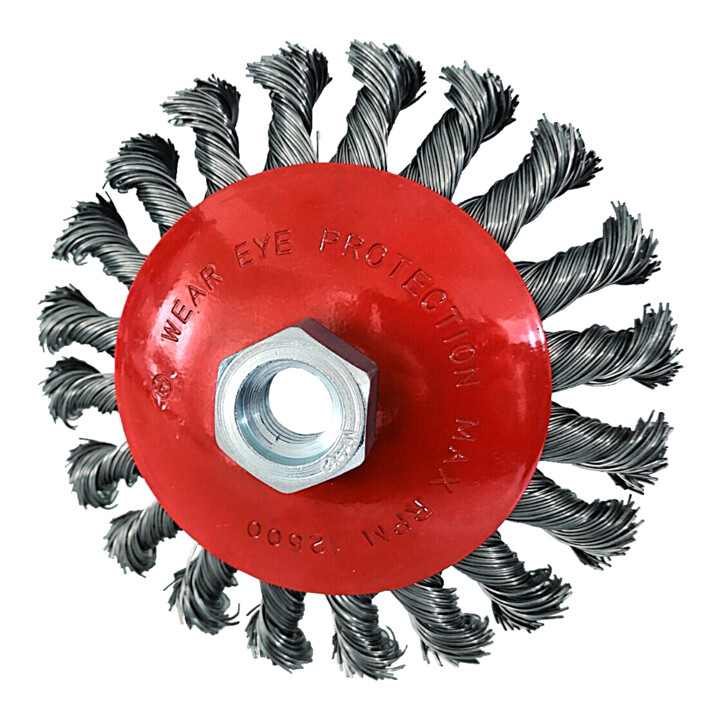 Brosses acier inoxydable ovales meuleuses, Ø 115mm