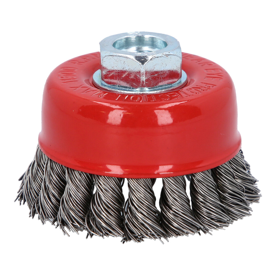 Brosses coniques meuleuses acier inoxydable 0,5mm, Ø 80mm