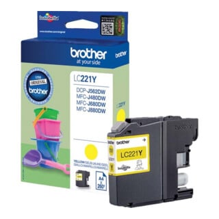 BROTHER Cartouche d'encre LC-221Y jaune
