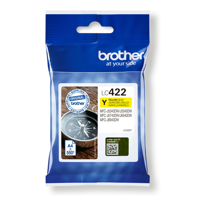 BROTHER Cartouche d'encre LC-422Y jaune