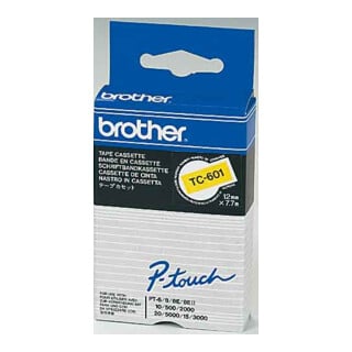 BROTHER Cassette de ruban TC-691 jaune noir 9 mm laminé