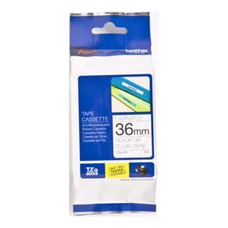 BROTHER Cassette de ruban TZe-161 transparent noir