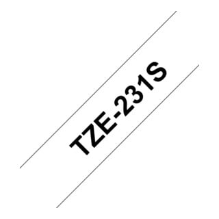 BROTHER Cassette de ruban TZe-231S 12 mm 4 m blanc noir