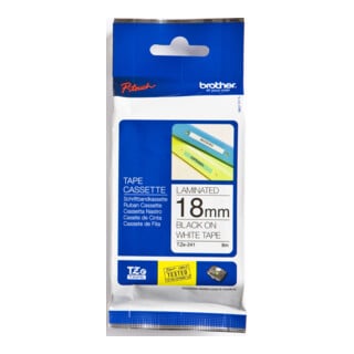 BROTHER Cassette de ruban TZe-241 blanc/noir