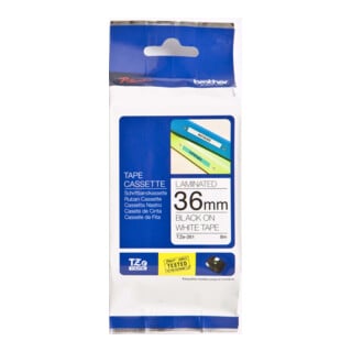 BROTHER Cassette de ruban TZe-261 36 mm blanc/noir