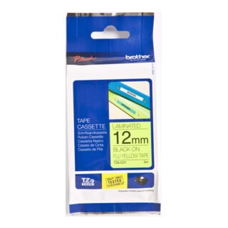 BROTHER Cassette de ruban TZe-C31 jaune sur noir