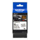 BROTHER Cassette de ruban TZe-FX211 blanc noir