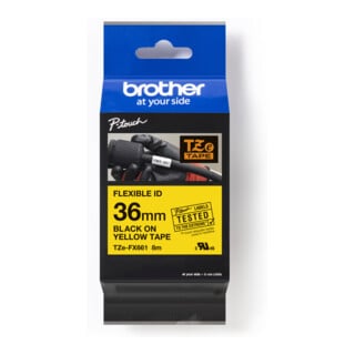 BROTHER Cassette de ruban TZe-FX661 jaune noir
