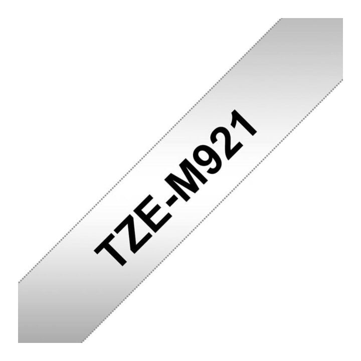 BROTHER Cassette de ruban TZe-M921 noir argent mat