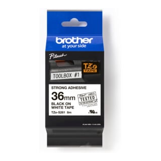 BROTHER Ruban d'étiquetage TZe-S261 36 mm blanc/noir