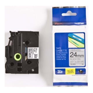 BROTHER Schriftbandkassette TZe-M951 silber metallic schwarz
