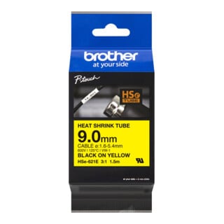 BROTHER Schrumpfschlauchkassette HSe-621E 9,0mm 1,5m ge/sw