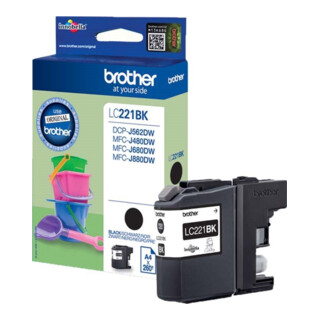 BROTHER Tintenpatrone LC-221BK sw