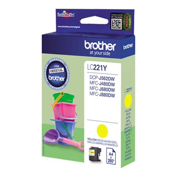 BROTHER Tintenpatrone LC-221Y gelb