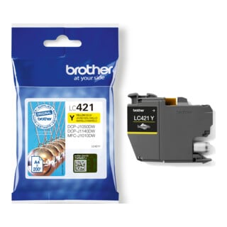 BROTHER Tintenpatrone LC-421Y gelb