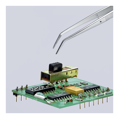 Brucelles de précision, avec goujon, forme pointue Knipex