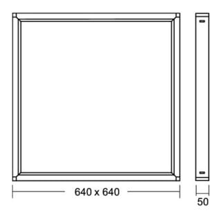 brumberg Aufbaurahmen M625 weiß 640 x 640 x 50 mm