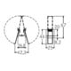 brumberg Clip de montage 53012000 aluminium brut Set 2 pièces