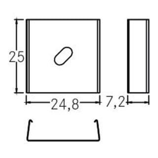 brumberg Clip de montage pour profil 53010000 aluminium Set 2 pièces