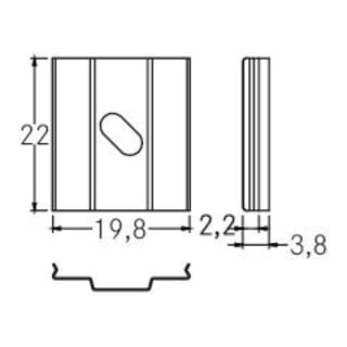 brumberg Clips de montage Profil 53020000 aluminium Set 2 pièces
