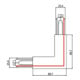 brumberg Connecteur d’angle 90° SL extérieur noir 87127080
