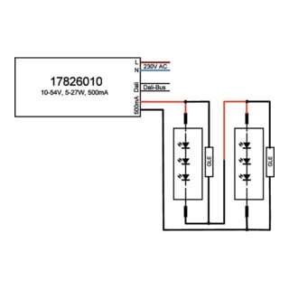 brumberg Convertisseur LED 500mA 27W DALI 17826010