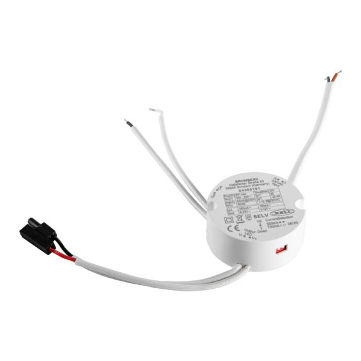 brumberg Convertisseur LED rond 350 mA 2,1-9 W rond blanc DALI dimmable