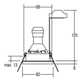 brumberg Einbaudownlight GU10 max. 50W weiß glänzend rund