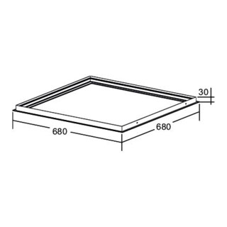 brumberg Einbaurahmen M625 weiß 680 x 680 x 30 mm