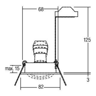 brumberg Einbaustrahler GU10 36143080 schwarz matt rund