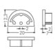 brumberg Embout Profil 53078260 argent ABS