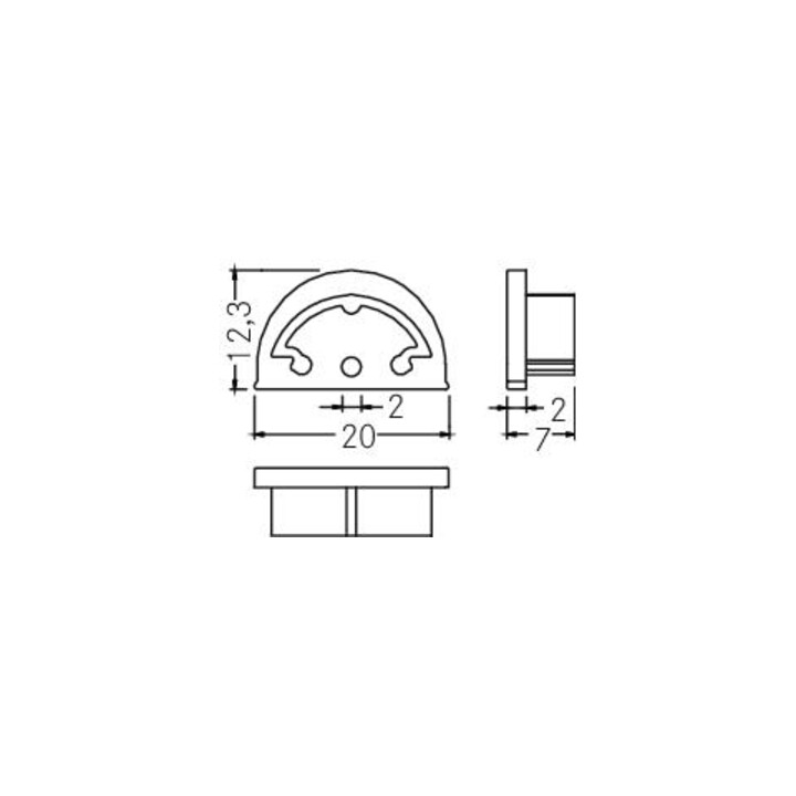 brumberg Embout Profil 53078260 argent ABS