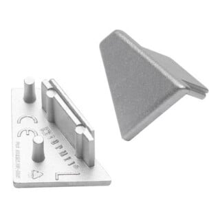 brumberg Embout profilé d’angle 53070260 argent ABS