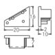 brumberg Embout profilé d’angle 53070260 argent ABS