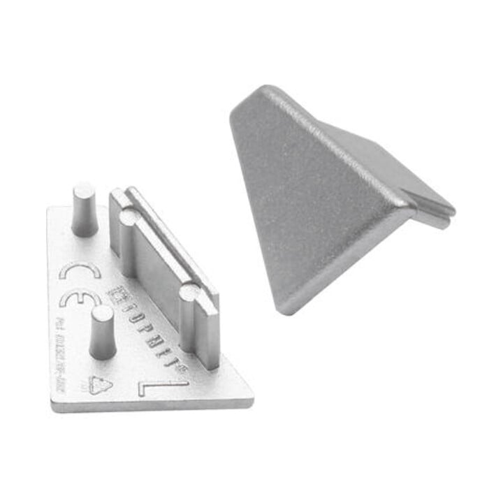 brumberg Embout profilé d’angle 53070260 argent ABS