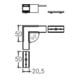 brumberg L-Verbinder 53059070 weiß Aluminium