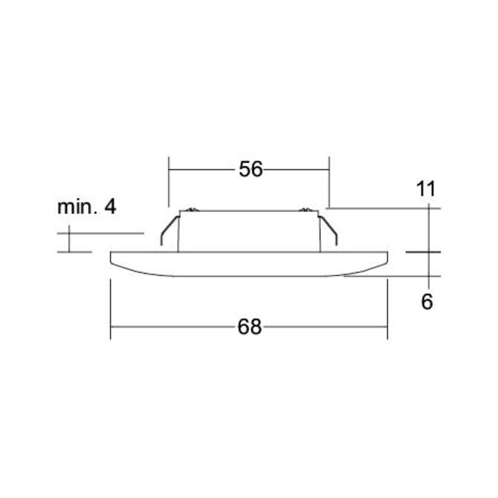 brumberg LED-Einbaudownlight 350mA 4W nickel matt rund