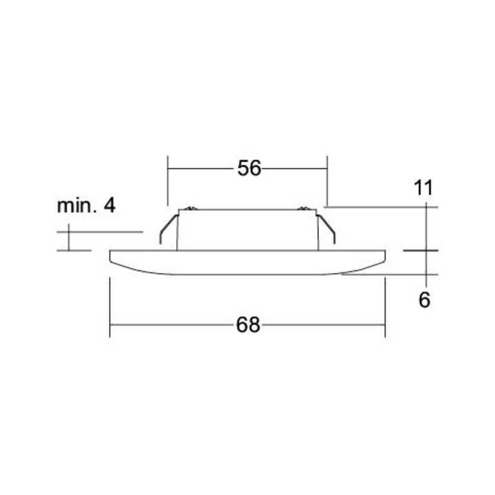 brumberg LED-Einbaudownlight 350mA 4W rund strukturschwarz