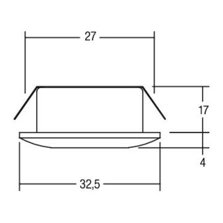 brumberg LED-Einbaulichtpunkt 350mA alu matt rund