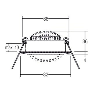 brumberg LED-Einbaustrahler 230V 3000K rund 39463153
