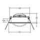 brumberg LED-Einbaustrahler 230V 3000K rund