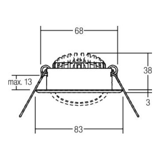 brumberg LED-Einbaustrahler 230V 3000K weiß