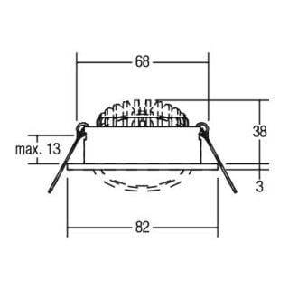 brumberg LED-Einbaustrahler 2700K 350mA titan matt 7W