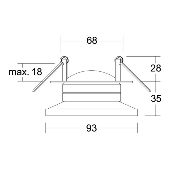 brumberg LED-Einbaustrahler 3000K 350mA 6W rund strukturweiß